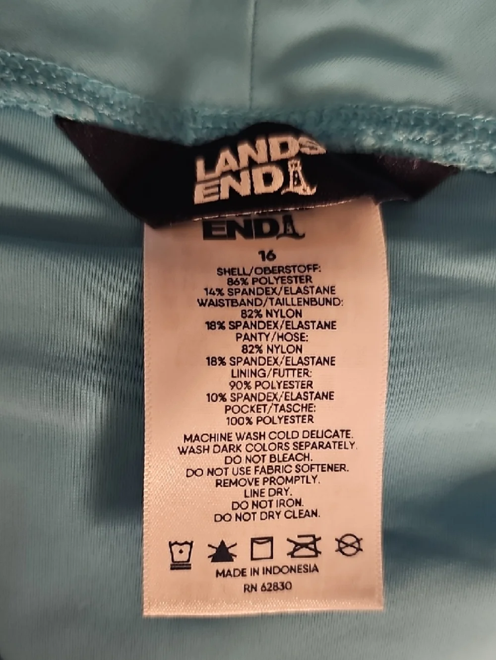Lands' End Aqua Performance Quick Dry Board Shorts